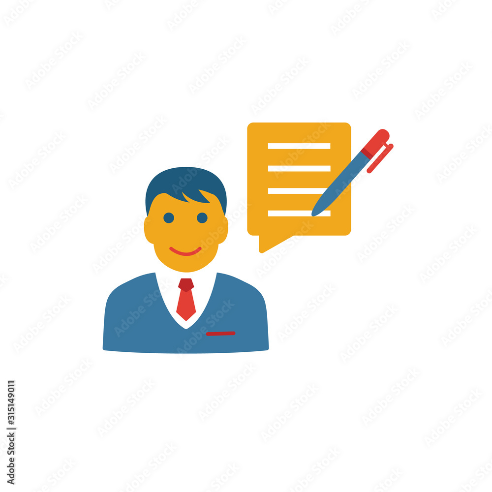 Poster feedback icon. simple flat element from customer service collection. creative feedback icon for temp