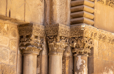 Ancient colours on a church wall
