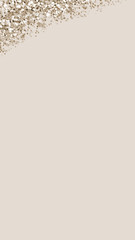 Trendy chic pastel background with gold glitter brush stroke