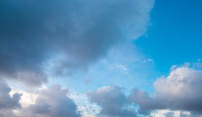 Fototapeta na wymiar Clouds against a blue sky.