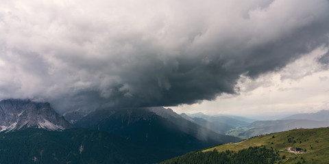 Naklejka na ściany i meble Storm in the Dolomites, South Tyrol