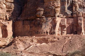 The Lion Tombs of Dedan at ancient oasis ﻿﻿of Al Ula, Saudi Arabia