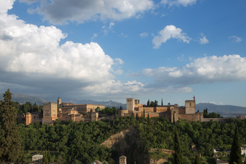 Obraz premium View to Alhambra from Mirador de San Nicolas