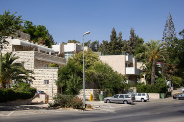 Fototapeta na wymiar Quiet Jerusalem neighbourhood