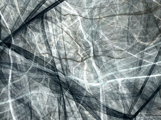 black and white abstract fractal background 3d rendering illustration