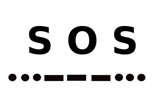 SOS in Morsezeichen
