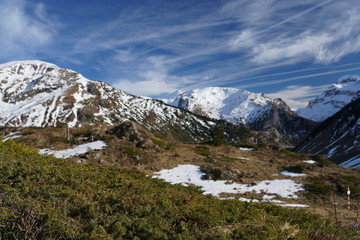 Fototapeta na wymiar Snowy mountains Pyrenees