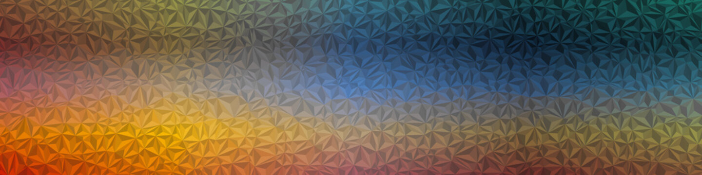 Abstract Low Polygon gradient Generative Art background illustration