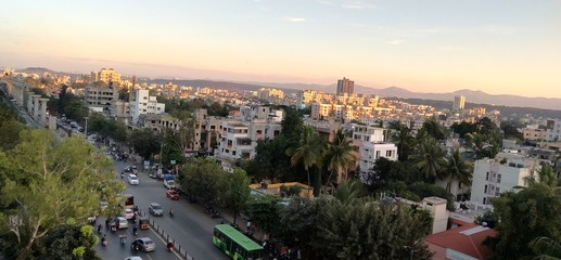 aerial view of the city
