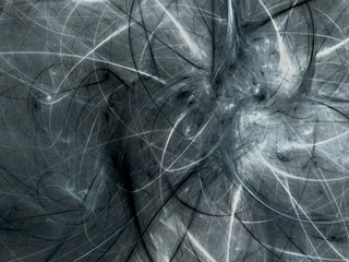 black and white abstract fractal background 3d rendering illustration