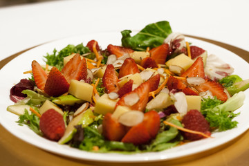 Fresh strawberry and apple salad