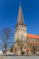 Fototapeta na wymiar Historic Petrikirche church in Hanseatic city Rostock, Germany