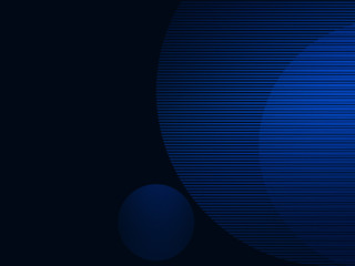Abstract circles lines round frame blue color isolated on blue background. Technology modern concept
