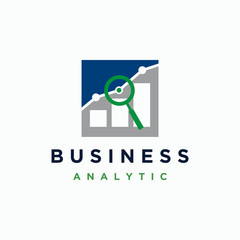 Business analytic logo design template - vector