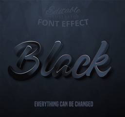 Fototapeta Black text, editable font effect obraz
