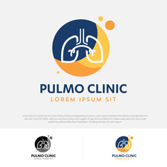 Lungs medical diagnostic center vector logo pulmonary Pulmonology Pulmo icon template