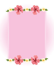 summer time pink banner tropcal exotic flowers border