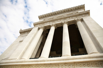 A detail of the gigantic monument of the Altar of the Fatherland (Victorian) to Rome (Italy).