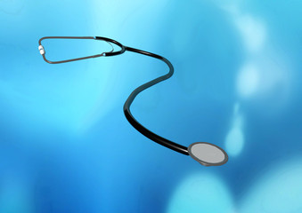  medicine equipment stethoscope. for doctors. 3d illustration