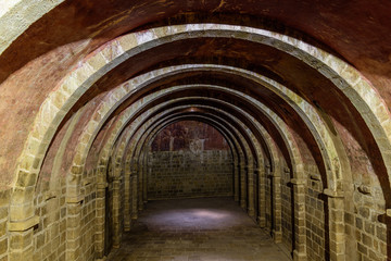 Fototapeta na wymiar access to catacombs in marvao