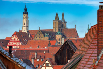 Fototapeta premium Rothenburg ob der Tauber. Old famous medieval city.