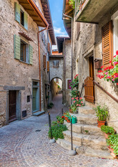 Scenic sight in Tremosine sul Garda, village on Lake Garda, in the Province of Brescia, Lombardy, Italy.