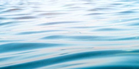 beautiful wave closeup, blurred background, panoramic shot.