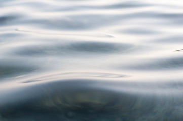 beautiful wave closeup, blurred background, panoramic shot.