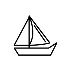 sailboat transport linear design icon