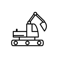 bulldozer truck transport linear design