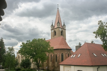 Fototapeta na wymiar Fortress Church or Big Church, the oldest surviving church in Targu Mures, Romania