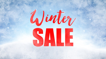 Winter Sale background with snowflakes