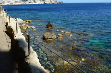 vu de l'escalier du roi d'aragon bonifacio
