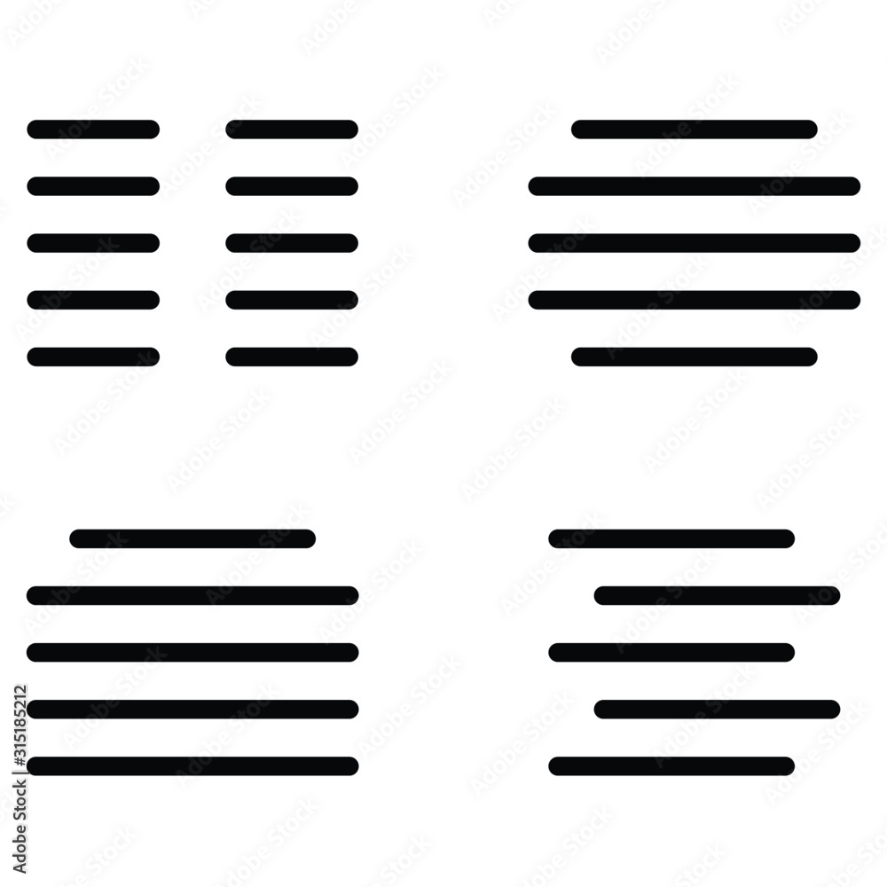 Poster text positions icon. text edit icon set. alignment-page, text formatting sign vector