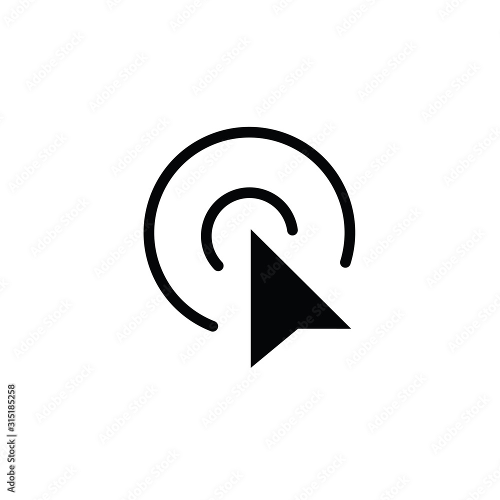 Poster click icon. cursor symbol icon. mouse click symbol