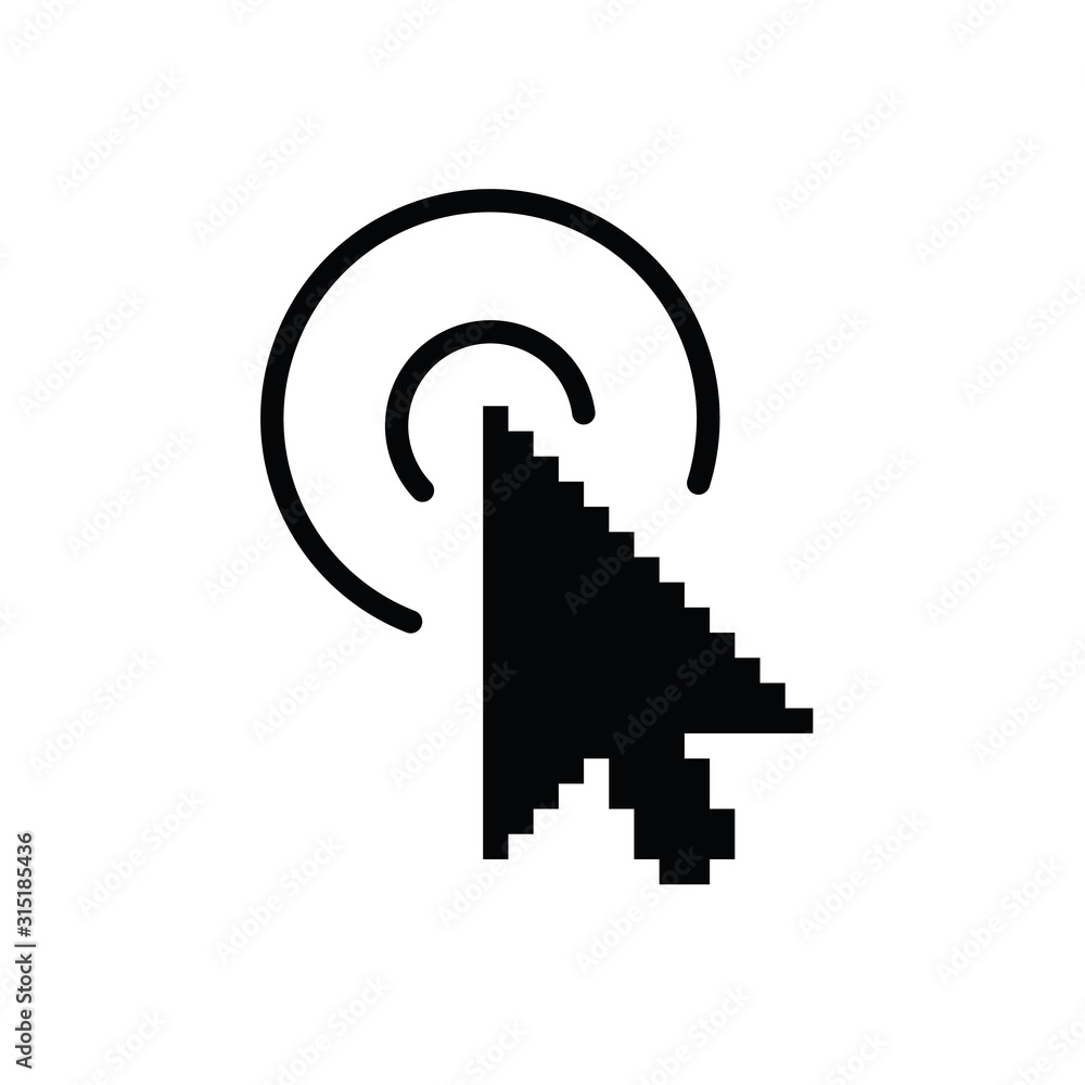 Poster click icon. cursor symbol icon. mouse click symbol
