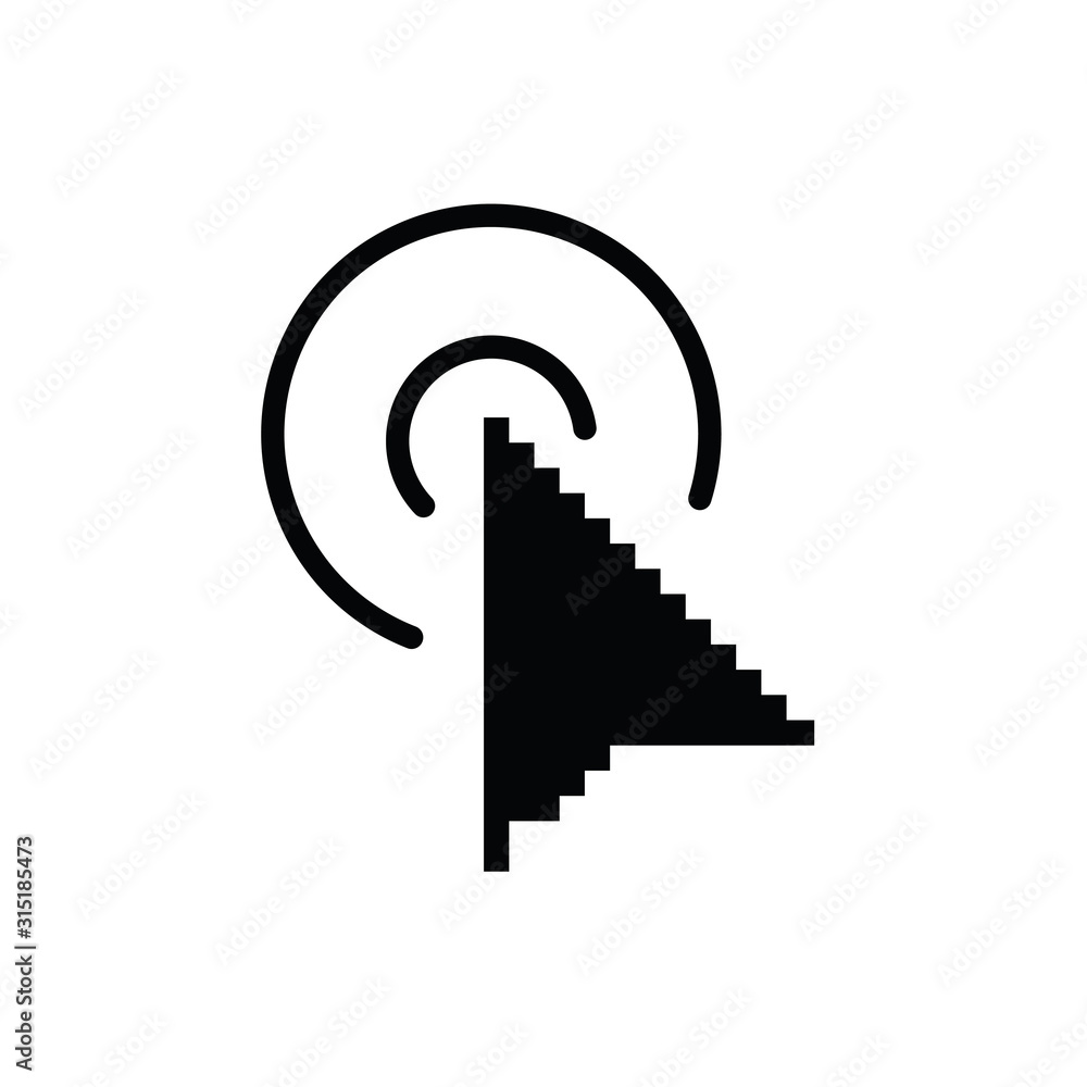 Poster click icon. cursor symbol icon. mouse click symbol