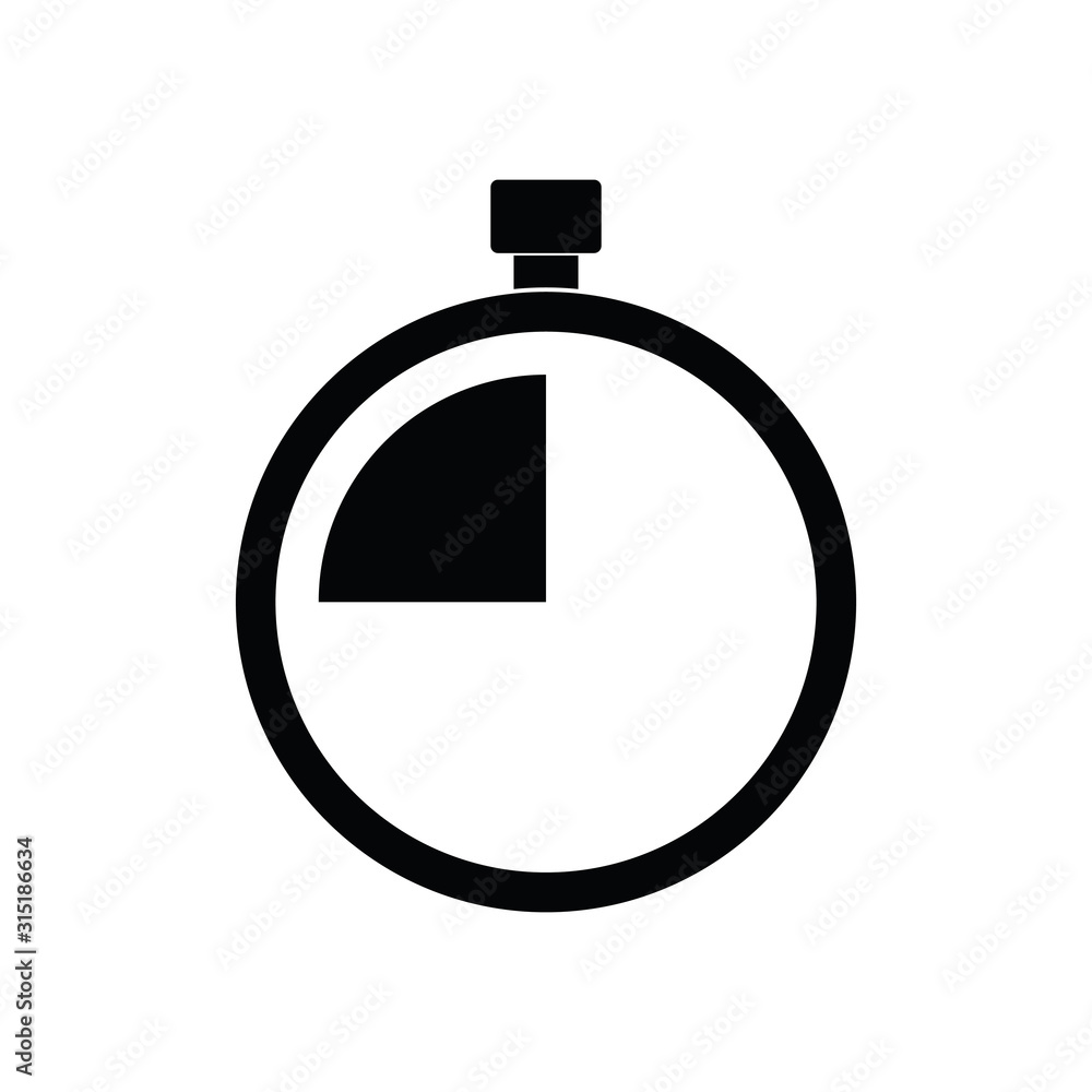 Poster stopwatch icon. stop time icon. vector icon for apps and websites
