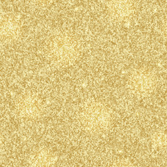 Shiny golden backdrop from sequins. Seamless pattern shimmer foil. Gold glitter texture. Sparkle golden background with blinking lights. Brilliant sparkling wallpaper. Glittery shimmering background