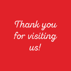 Thank you for visiting us, thank you for you visit vector quote