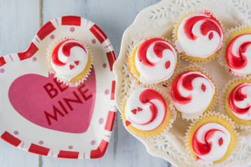 Mini cup cakes for Valentines Day.