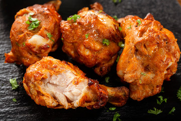 Roasted chicken drumsticks