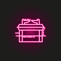 Ark of Covenant neon style icon. Simple thin line, outline vector of judaism icons for ui and ux, website or mobile application