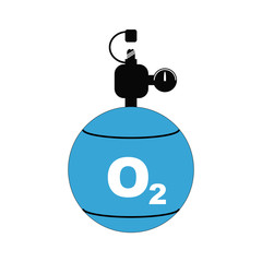 Very Useful Icon Of Oxygen Cylinder. Eps-10.