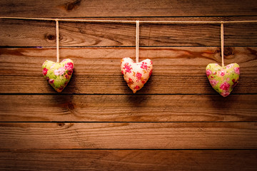 hearts on valentine's day in love