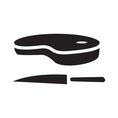 Meat icon vector on white background