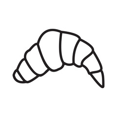 Croissant icon vector on white background