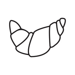 Croissant icon vector on white background