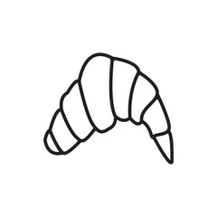 Croissant icon vector on white background