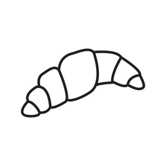 Croissant icon vector on white background